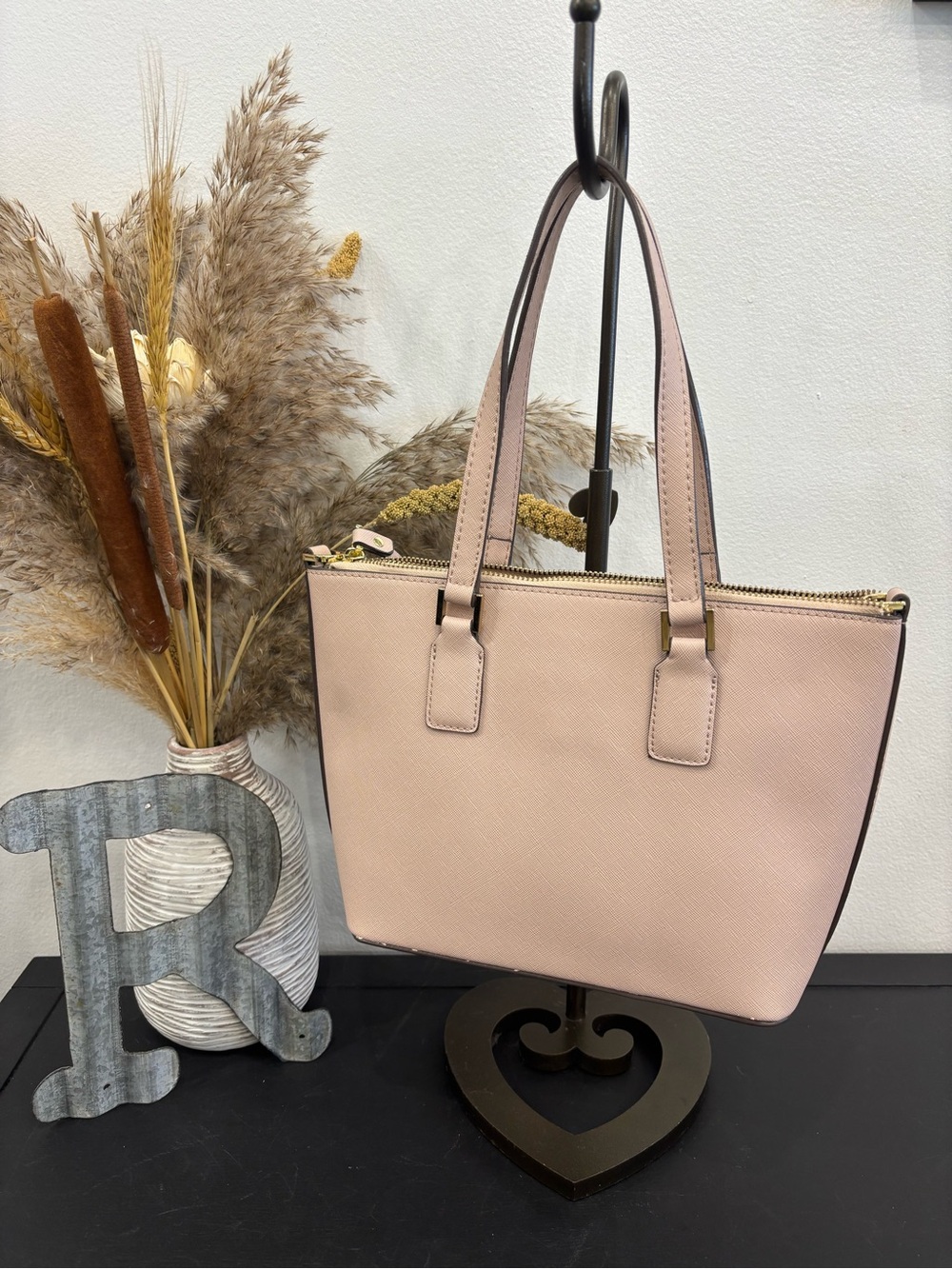 kate spade Blush Pink Perforated Tote with Charm - Picture 2 of 2